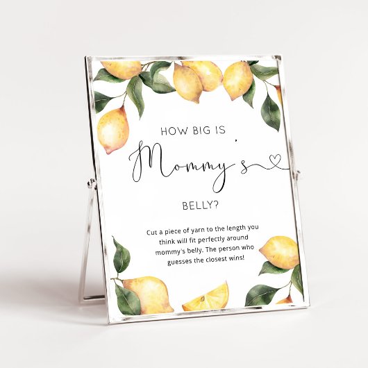 水色レモンどれくらいの大きさはママの腹のポスター ポスター