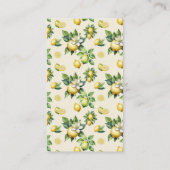 水色レモンイエロー結婚のレジストリQRコード エンクロージャーカード (裏面)