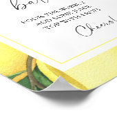 水色レモンシトラスモダン – バブリーバー ポスター (角)