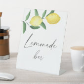 水色レモンシトラスモダン – レモネードバー 台座サイン (インサイチュ)