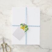 水色レモンシトラス空白の ギフトタグ (より糸付き)