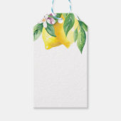 水色レモンシトラス空白の ギフトタグ (正面)