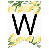 水色レモンシトラス赤ちゃんシャワーのバンティングフラグ バンティングフラッグ (第3の旗)