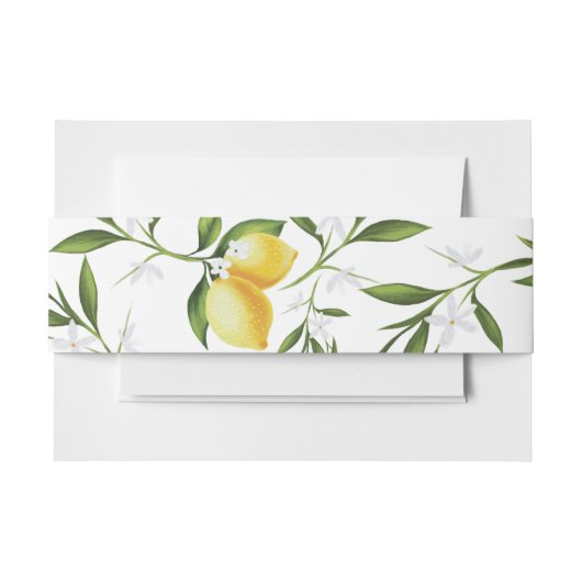 水色レモンフローラ結婚のベリーバンド 招待状ベリーバンド (正面例)