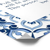 水色レモンポジターノベビーシャワーゲーム ポスター (角)