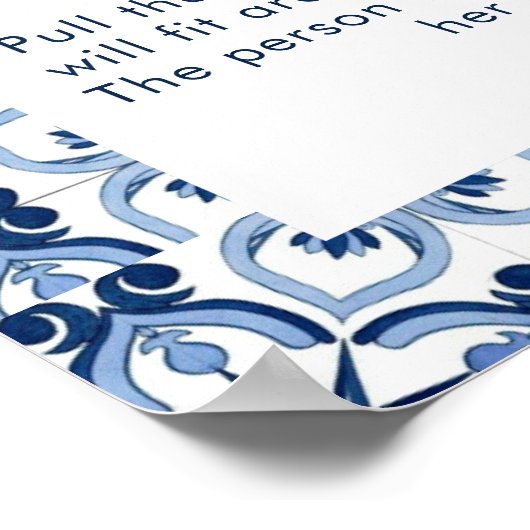 水色レモンポジターノベビーシャワーゲーム ポスター (角)