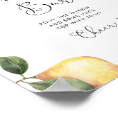 水色レモンママオサバー標識 ポスター (角)