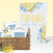 水色レモン立ち上げペデスタルサイン 台座サイン