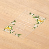 水色レモン結婚葉 アクリル招待状 (レイダウン)