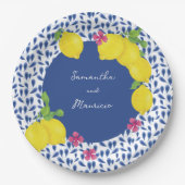 水色レモン青瓦 ペーパープレート (正面)