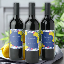 水色レモン青瓦 ワインラベル