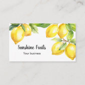 水色レモン黄緑色の果実 名刺 (正面)