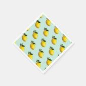 水色レモ絵を描ン スタンダードカクテルナプキン (角)