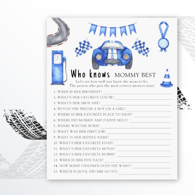 水色レーシングカー – 誰がママを知っ最高のている (クリエイターアップロード済み)