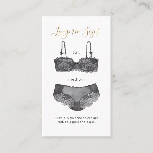 水色レースランジェリーサイズブライダルシャワーエンクロ エンクロージャーカード (正面)