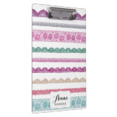 水色レースリボンガーリーレインボー色彩の鮮やかー クリップボード (右)