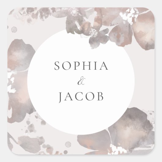 水色ロマンスクエアステッカー スクエアシール (正面)