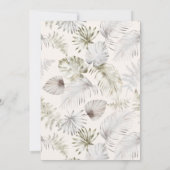 水色ロマンチックフローラブライダルシャワー招待状 招待状 (裏面)