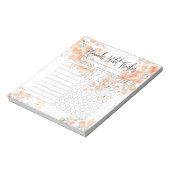 水色ロージーミニマルスクリプト習字トラッカー ノートパッド (回転)