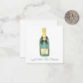 水色ワイモノグラムのンギフト囲い ノートカード (正面/裏面インサイチュ)