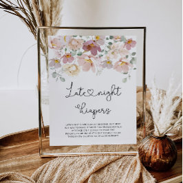 水色ワイルドフラワーレイトナイトおむつゲームポス ポスター