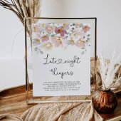 水色ワイルドフラワーレイトナイトおむつゲームポス ポスター