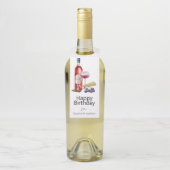 水色ワインラバー誕生日ボトルハンガーラベル ボトルネックタグ (ボトル)