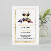 水色ワイン試飲ペアリングワイナリー国 箔招待状 (立ち正面)