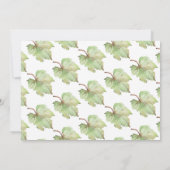 水色ワイン |エレガント婚約パーティ 招待状 (裏面)