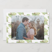 水色ワイン |エレガント婚約パーティ 招待状 (裏面)