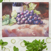 水色ワイン キッチンタオル (折り畳み)