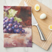 水色ワイン キッチンタオル (四つ折り)