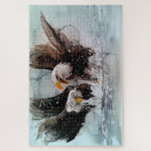 水色ワシ ジグソーパズル (縦)