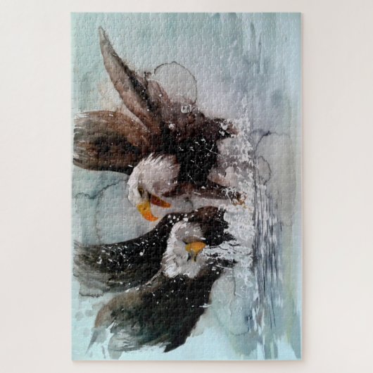 水色ワシ ジグソーパズル (縦)