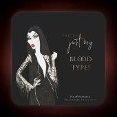 水色ヴァンパイレスハファンシーロウィーンブラック スクエアペーパーコースター