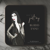 水色ヴァンパイレスハファンシーロウィーンブラック スクエアペーパーコースター