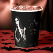 水色ヴァンパイレスハファンシーロウィーンブラック 紙コップ