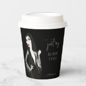 水色ヴァンパイレスハファンシーロウィーンブラック 紙コップ (正面)