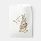 水色ヴィンテージイースターバニーと卵CC0249 フェイバーバッグ (正面)