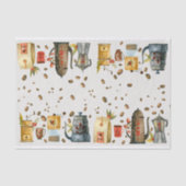 水色ヴィンテージグラインダーポットマグカップ豆 薄葉紙 (正面)