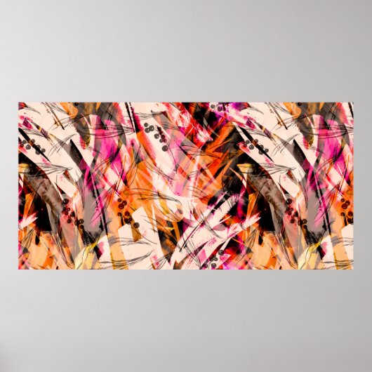 水色ヴィンテージシームレスな背景絵を描、spla ポスター (正面)