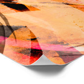 水色ヴィンテージシームレスな背景絵を描、spla ポスター (角)