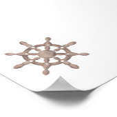 水色ヴィンテージヒツジ車プリント ポスター (角)