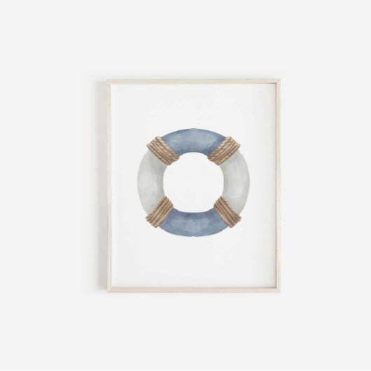 水色ヴィンテージライフプレサーバプリント ポスター