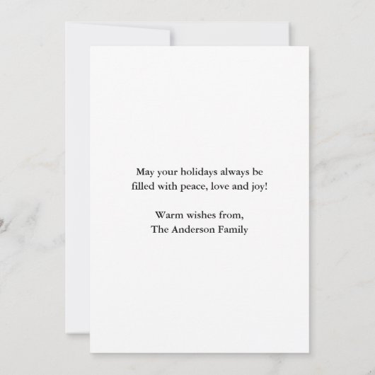 水色ヴィンテージレッドトラックフォトクリスマス シーズンカード (裏面)