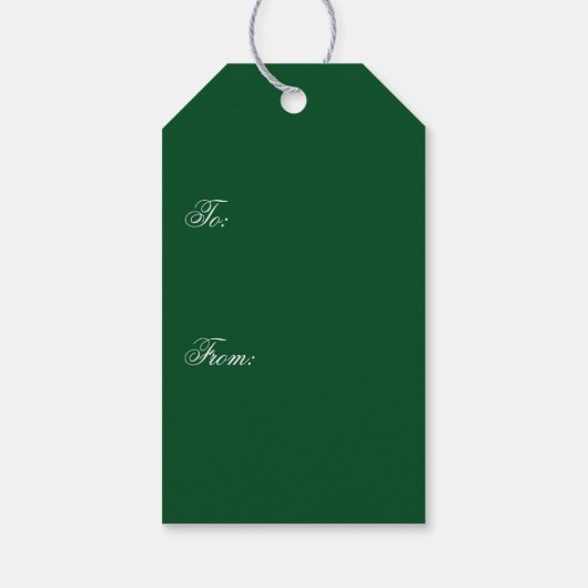 水色ヴィンテージレッドトラックメリークリスマスグリーン ギフトタグ (裏面)