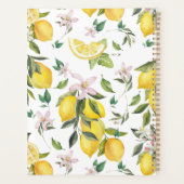 水色ヴィンテージレモンと緑 プランナー手帳 (裏面)