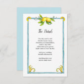 水色ヴィンテージレモ結婚ンのエンクロージャカード エンクロージャーカード (正面/裏面)