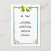 水色ヴィンテージレモ結婚ンのエンクロージャカード エンクロージャーカード (正面)