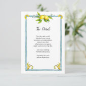 水色ヴィンテージレモ結婚ンのエンクロージャカード エンクロージャーカード (スタンド正面)